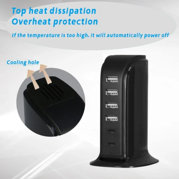 30W 6 Port USB Charging Station