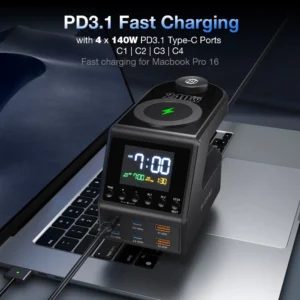 BW-FW10 240W Alarm Clock Charging Station