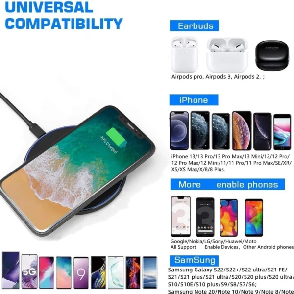 60W Fast Wireless Charger Pad